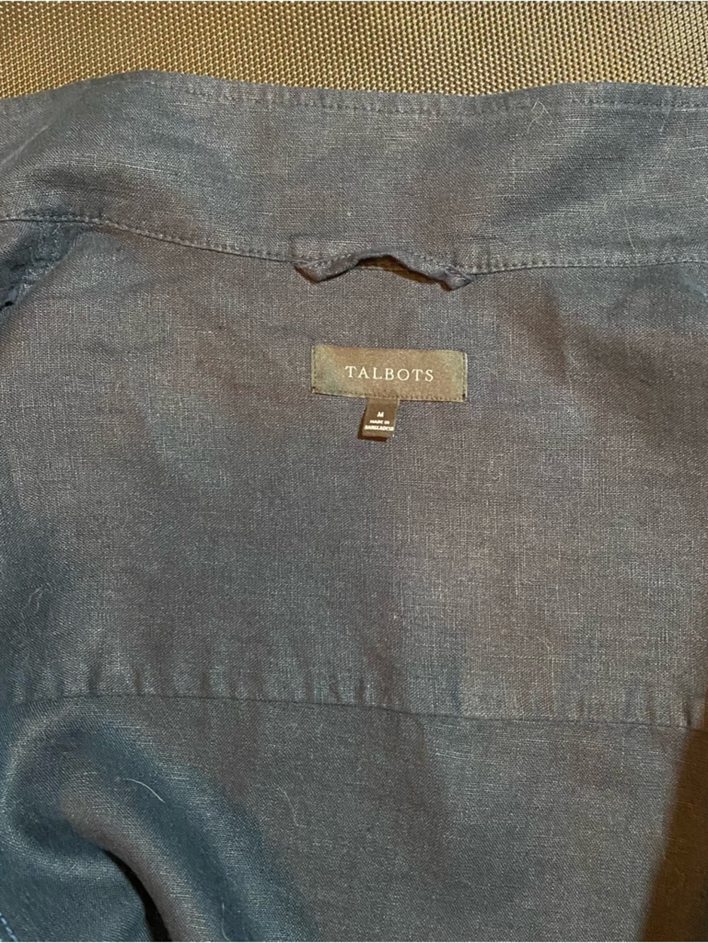 Talbots Navy Button-Front Utility Jacket with Drawstring Hem - Picture 6 of 10